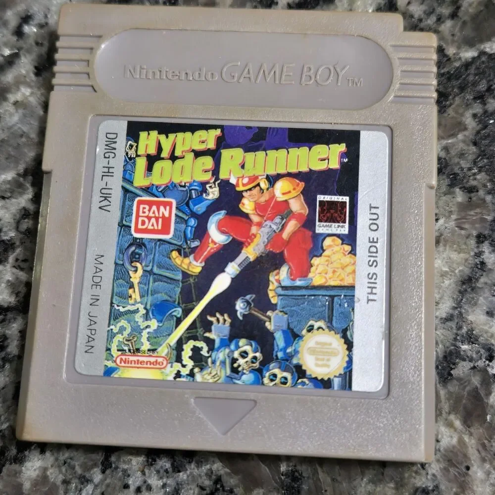 Hyper Lode Runner (Nintendo Game Boy, 1989) Cartridge Authentic Tested Works.